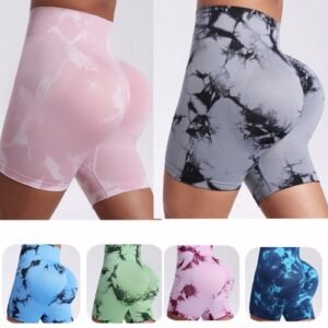 Women Workout Shorts Scrunch Butt Lifting High Waisted Yoga Gym Seamless Shorts