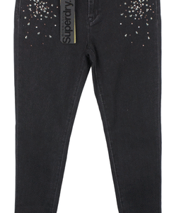 Superdry Standard Jegging Jeans Women W32/L30 Rhinestone Stretch Tight-Fitting