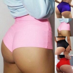 Womens High Waist Yoga Shorts Butt Lift Scrunch Pants Booty Leggings Workout Gym