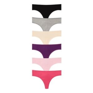 6 Women Cotton Yoga Sport Thongs Panties Lot G String underwear Pack Size XS~3X