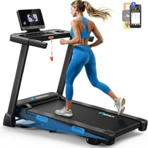 MERACH Foldable Incline Treadmill 7.5MPH Quiet for Home Double Deck Technology