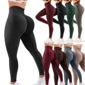 Women Workout Gym Yoga Pants High Waist Push Up Leggings Bum Lifting Trousers US