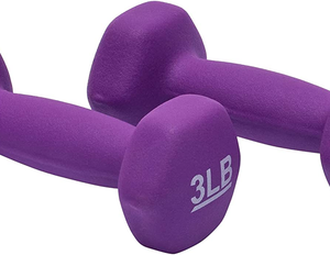 Neoprene Hex Dumbbell Hand Weights, Set of 2 - Workout Strength Training