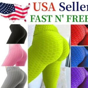 Women Leggings Anti-Cellulite High Waist Push Up Yoga Pants Tik Tok Butt Lift US