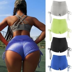 Women Yoga Shorts Ruched Sports Gym Fitness Workout Butt Lift Hot Pants Sexy