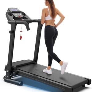 2.5HP Foldable Treadmill for Home Quiet Folding Running Jogging Machine, 300 LBS