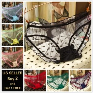 Women Panties Lace Thongs Ultra-thin Mesh Underwear Transparent Lingerie Knicker