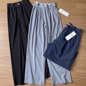 Brand New Alo Womens Casual Sports Pants Wide-Leg Straight Pants