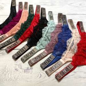 Victoria's Secret Shine Strap Thong Very Sexy Bling Panty Rhinestone