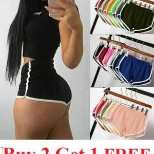 US Sexy Sports Women Shorts Yoga Casual Gym Lady Jogging Lounge Summer Beach