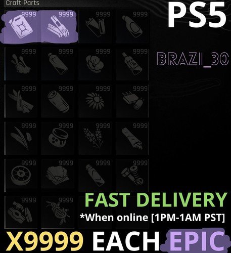 [PS5 ONLY]  Crafting Materials, x2000 of EACH EPIC, Dying Light: The Beast