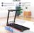 Foldable Treadmill 350lbs Adjustable 6% Incline Walking Pad Speed  9.9 MPH Red
